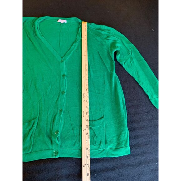 Joseph A Womens Size XLarge Green Cardigan Sweater Rayon with Pockets - Picture 5 of 9